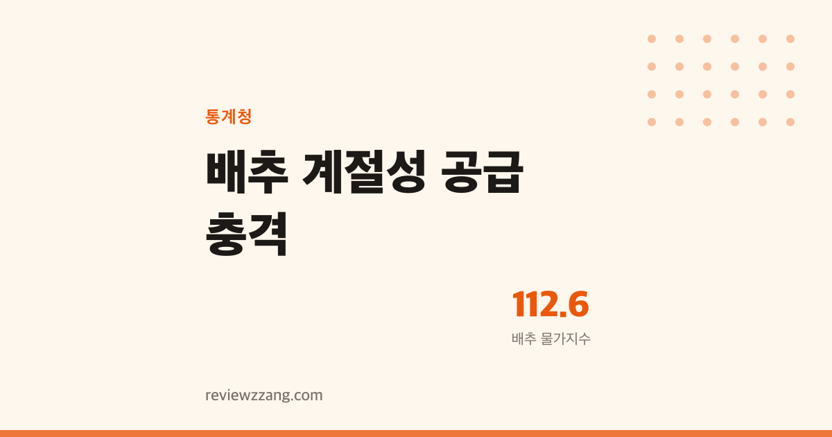 배추는 8월 37% 올랐는데 물가는 계속 4% 수준일까